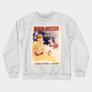 BENZO MOTEUR Automobiles Auto Oil Advertisement by Jules Cheret Vintage French Crewneck Sweatshirt